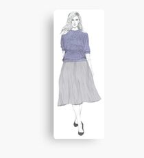 Lilac Knit Canvas Print