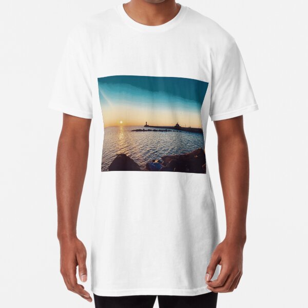 Sunrise over Duluth Harbor Long T-Shirt