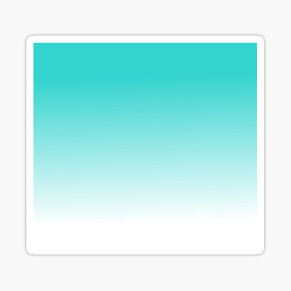 Robin's Egg Blue Ombre Fading Gradient Sticker