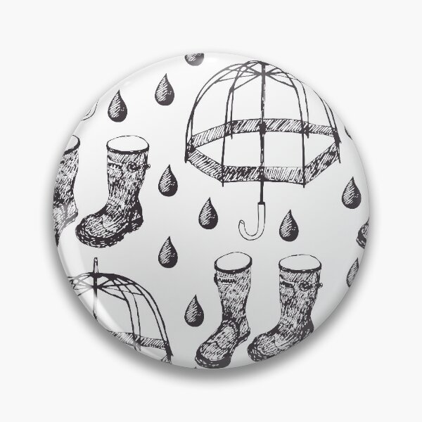 Item preview, Hand Drawn Umbrella and Rain Boots Pattern designed and sold by parazitgoodz.