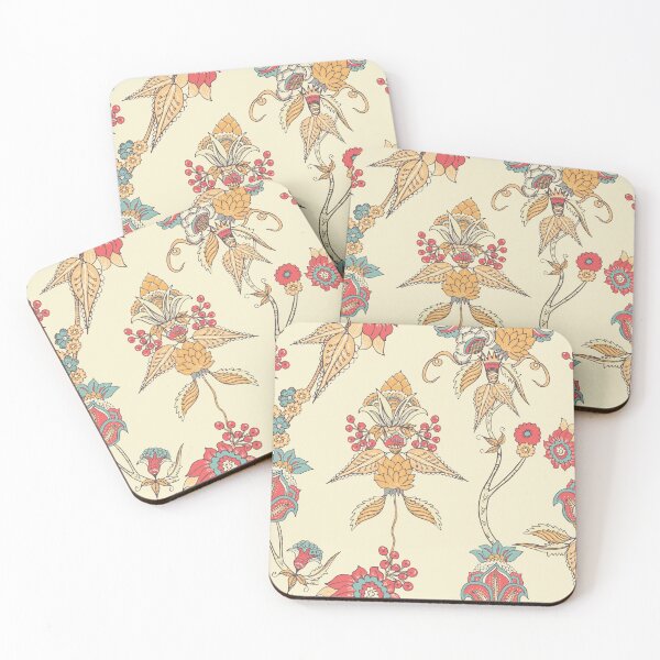 Item preview, Yellow print, Indian floral design designed and sold by Ivy & Foxglove Designs.