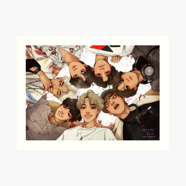 bangtan 7 Art Print