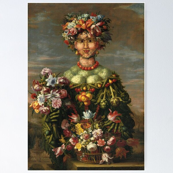 Aperçu de l'œuvre Giuseppe Arcimboldo - Femme de printemps créée et vendue par artcenter.