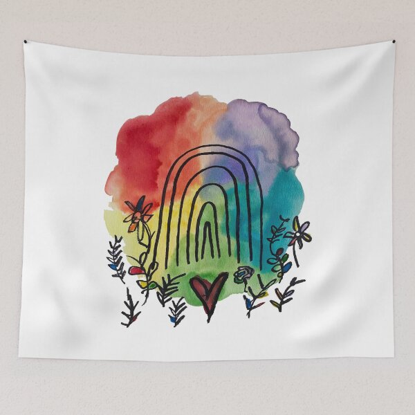 Item preview, Pride Rainbow Love Print designed and sold by Aria J.