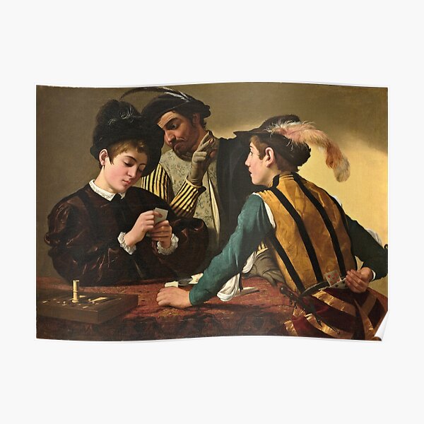 Caravaggio - The Cardsharps Poster