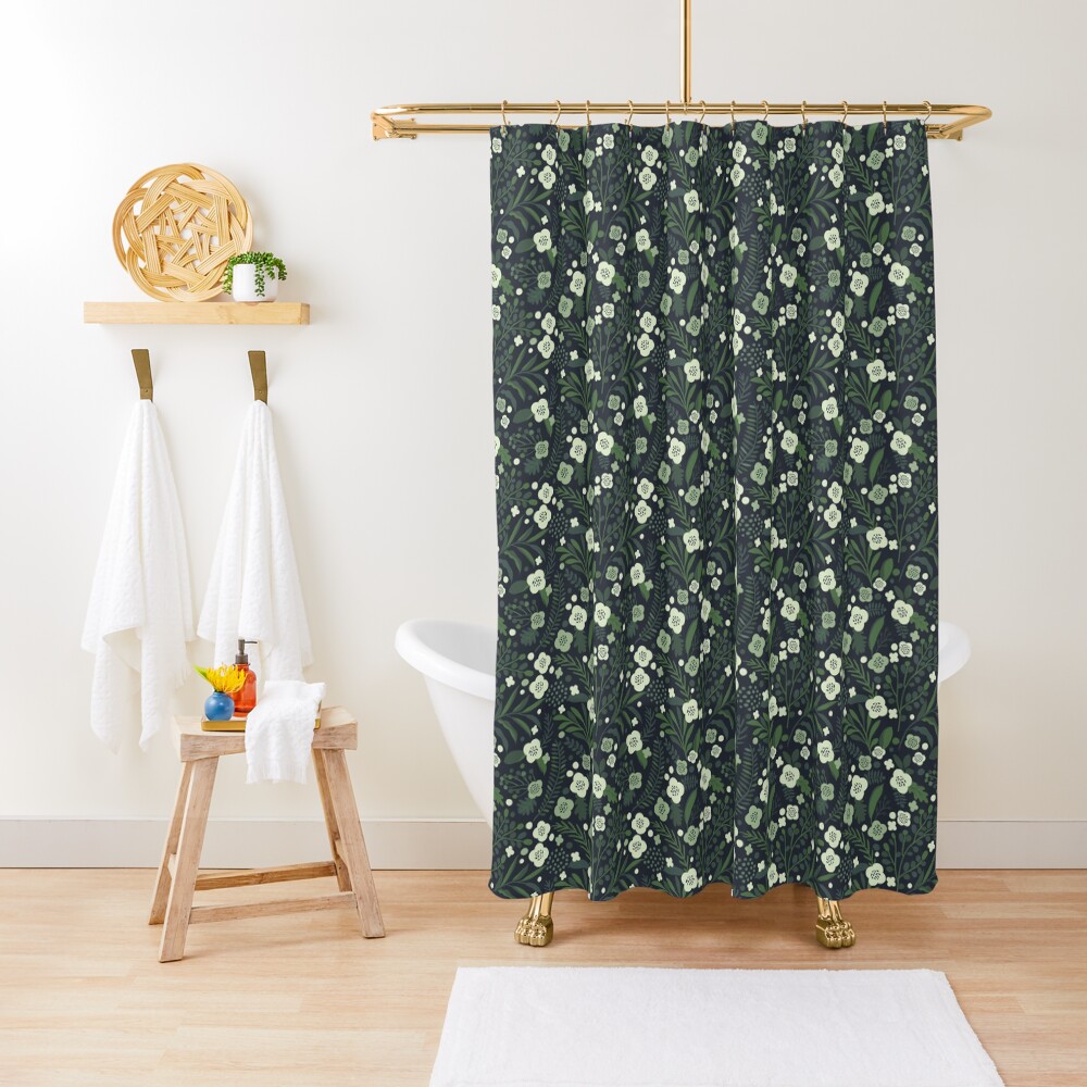 "Muted greens" Shower Curtain for Sale by irtsya Redbubble