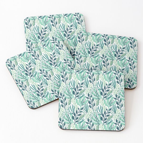 Item preview, Green leaves pattern  designed and sold by Delicarte.