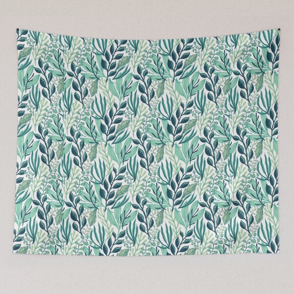 Item preview, Green leaves pattern  designed and sold by Delicarte.
