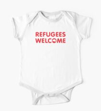Refugees Welcome Australia (Red) One Piece - Short Sleeve