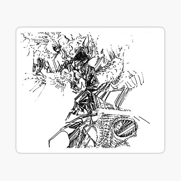freestyle ink drawing 005 Sticker