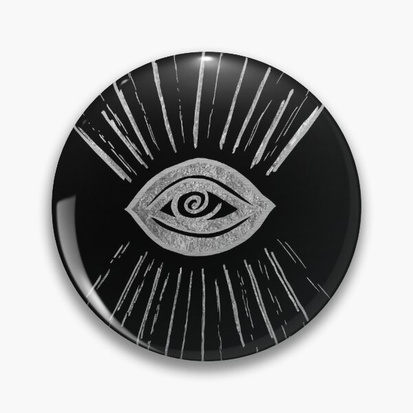 Item preview, Evil Eye Silver on Black #1 #drawing #decor #art designed and sold by Anita's & Bella's Art.