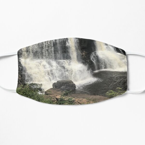 Waterfall in the Mountains Flat Mask