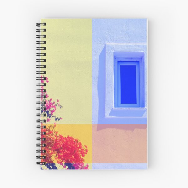 Item preview, House window in blue and flower plant, traditional house, Santorini Greece designed and sold by Santorini Gallery.