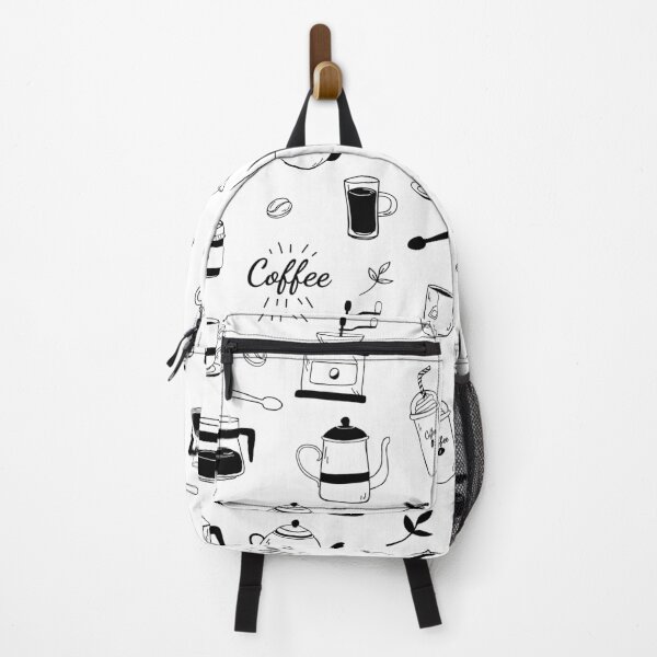 Item preview, Hand Drawn Black Coffee and Cafe Pattern designed and sold by parazitgoodz.