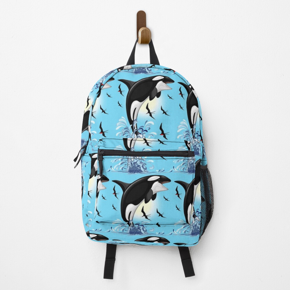 Orca Killer Whale jumping out the Ocean Backpack