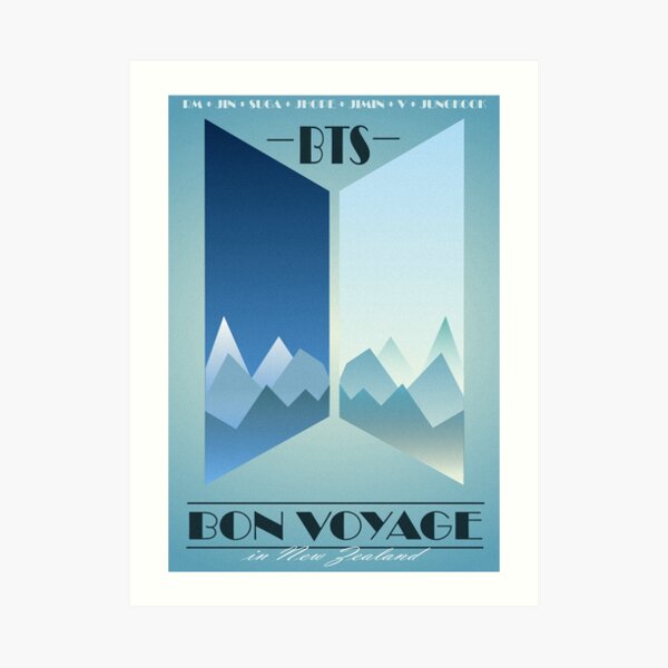 Bts Bon Voyage 4 Art Deco Art Print By Littlebjorn Redbubble