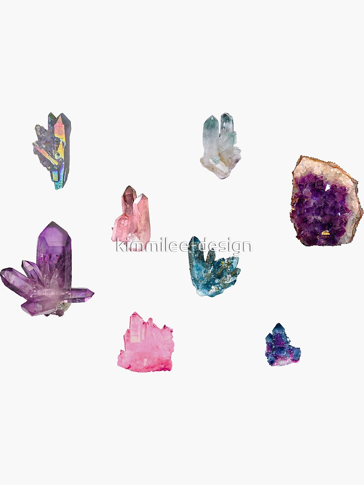 Mini Crystal Stickers Pack Version 1 – Cosmic Geology Crystals