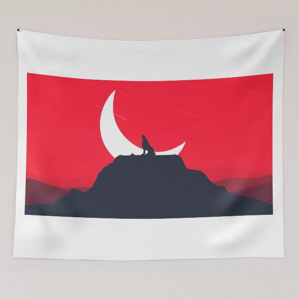 Item preview, wolf and moon designed and sold by Zaibo.