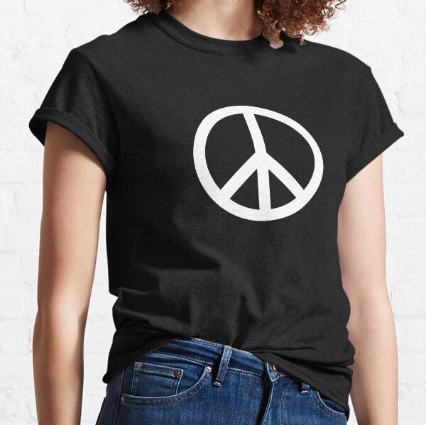 inspirational shirt Vintage Blue BOHO Peace Sign Short Sleeve Shirt graphic tee for women