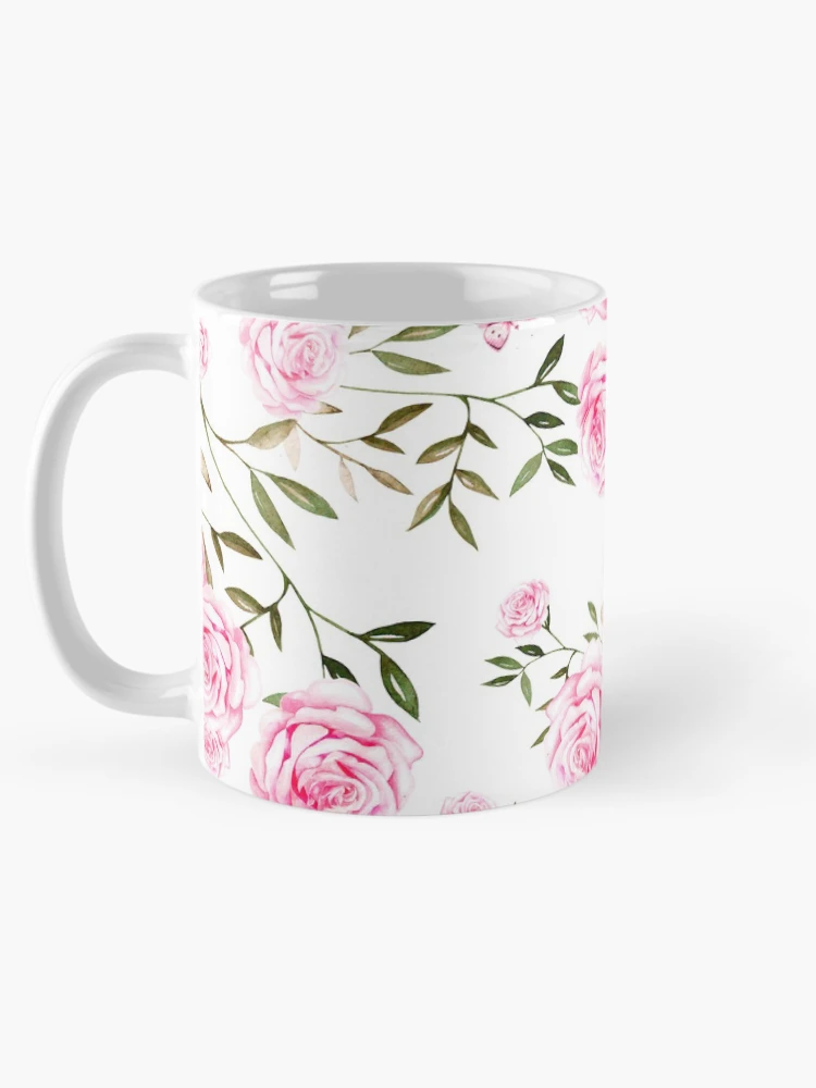 Thumbnail 5 of 6, Coffee Mug, Vintage Pink Roses designed and sold by RuthFurtado.