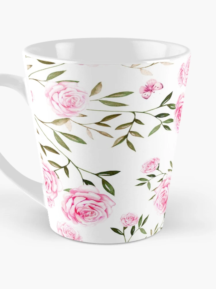 Thumbnail 3 of 4, Coffee Mug, Vintage Pink Roses designed and sold by RuthFurtado.