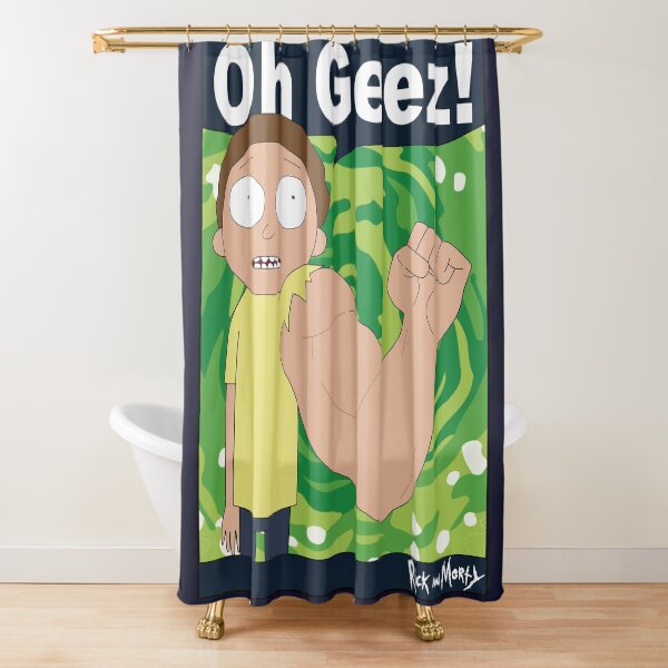 Rick and Morty - Oh Geez Rick Shower Curtain