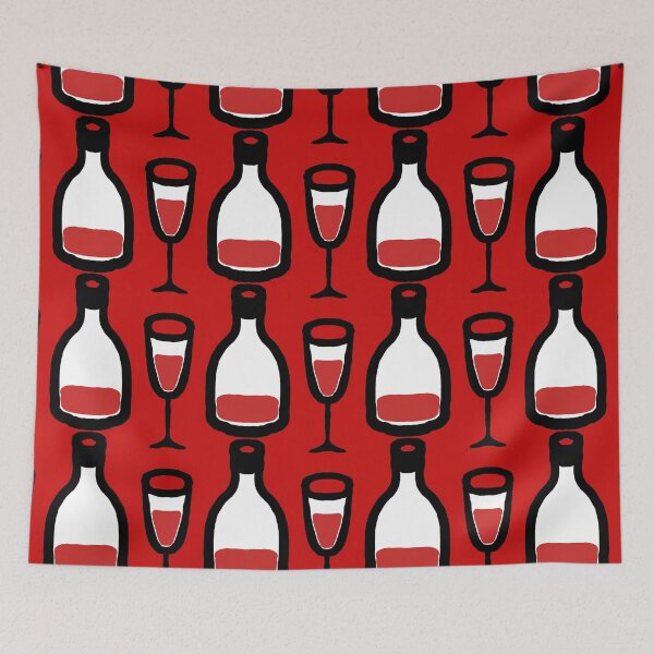 Item preview, Wine glass and bottle vero minimal winery  designed and sold by zipo-art.