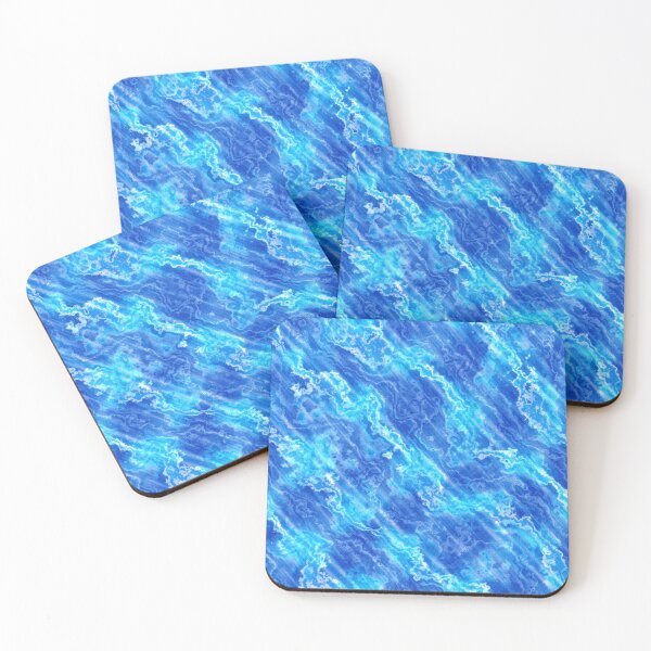 Item preview, Azure-aquamarine marble painting designed and sold by Kolinnaprint.