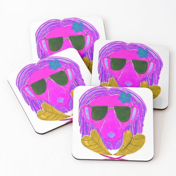 Item preview, Lion head and leaves (fuchsia) designed and sold by LiceaGand.