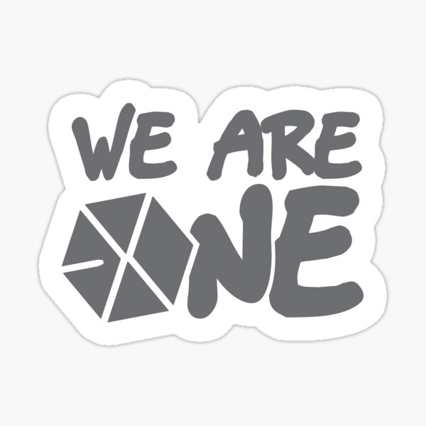 EXO - ¡Somos uno! (Fuente negra) Pegatina