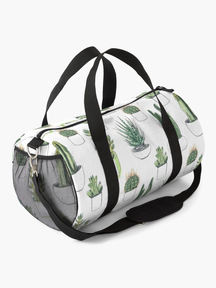 Alternate view of Watercolour cacti & succulents Duffle Bag