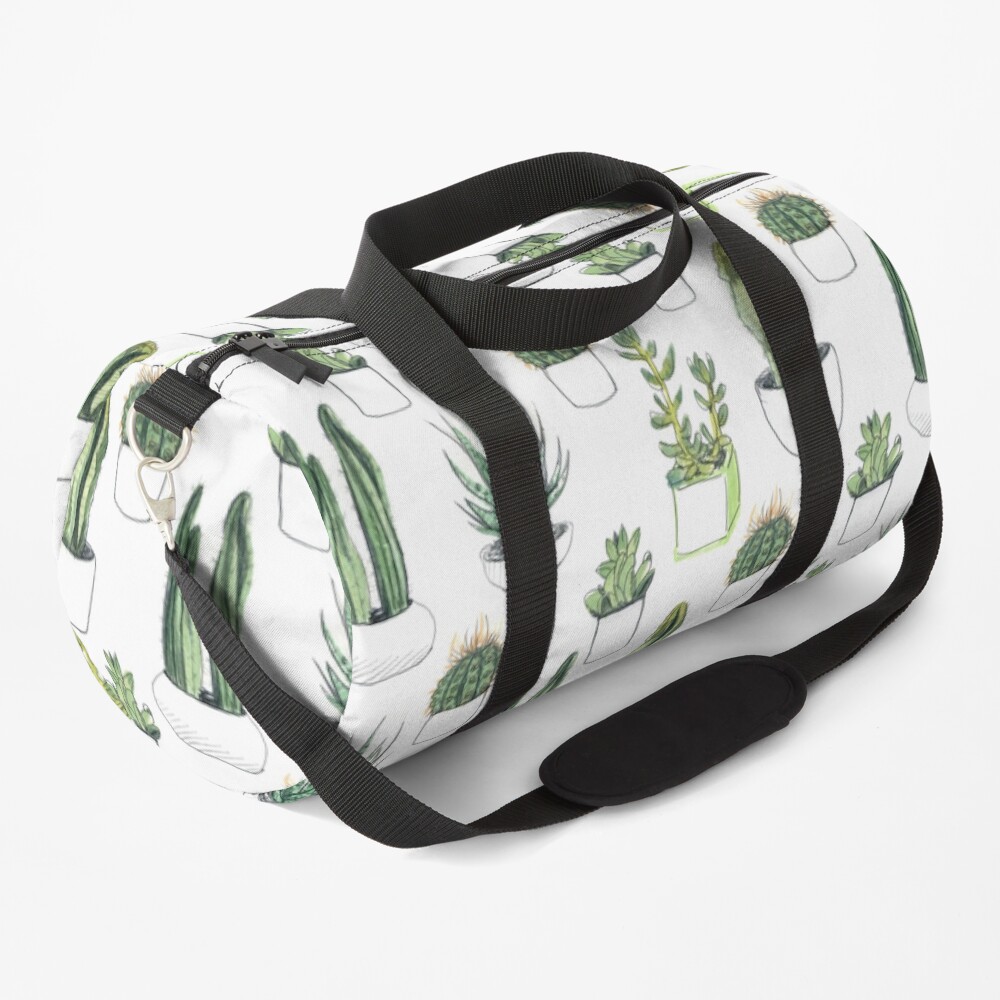 Watercolour cacti & succulents Duffle Bag