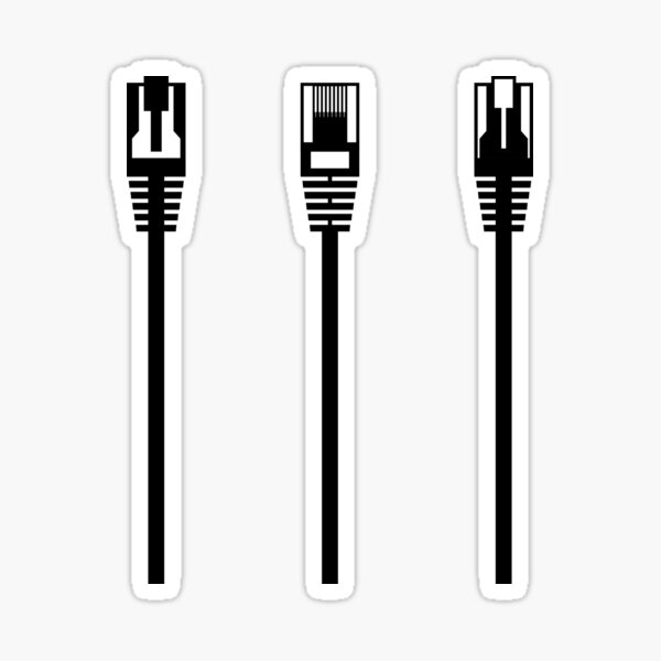 Vista previa del artículo con la obra «Red Ethernet Internet Cables», diseñado y vendido por THP Creative.