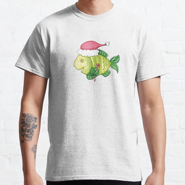 Santa Christmas Fish Classic T-Shirt