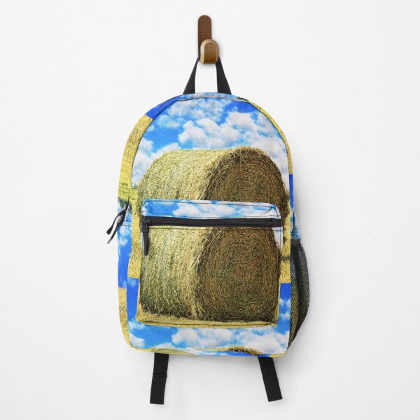 Item preview, Hay bale on stubble field against cloudy sky taken closeup. designed and sold by IaroslavB.