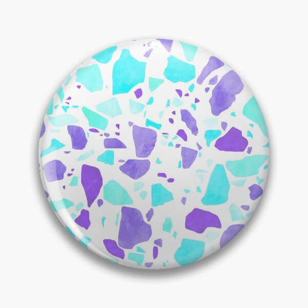 Item preview, Bright Teal and Purple Terrazzo Pattern designed and sold by Bumblefuzzies.