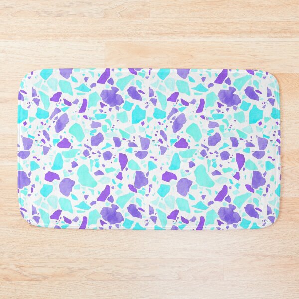 Item preview, Bright Teal and Purple Terrazzo Pattern designed and sold by Bumblefuzzies.