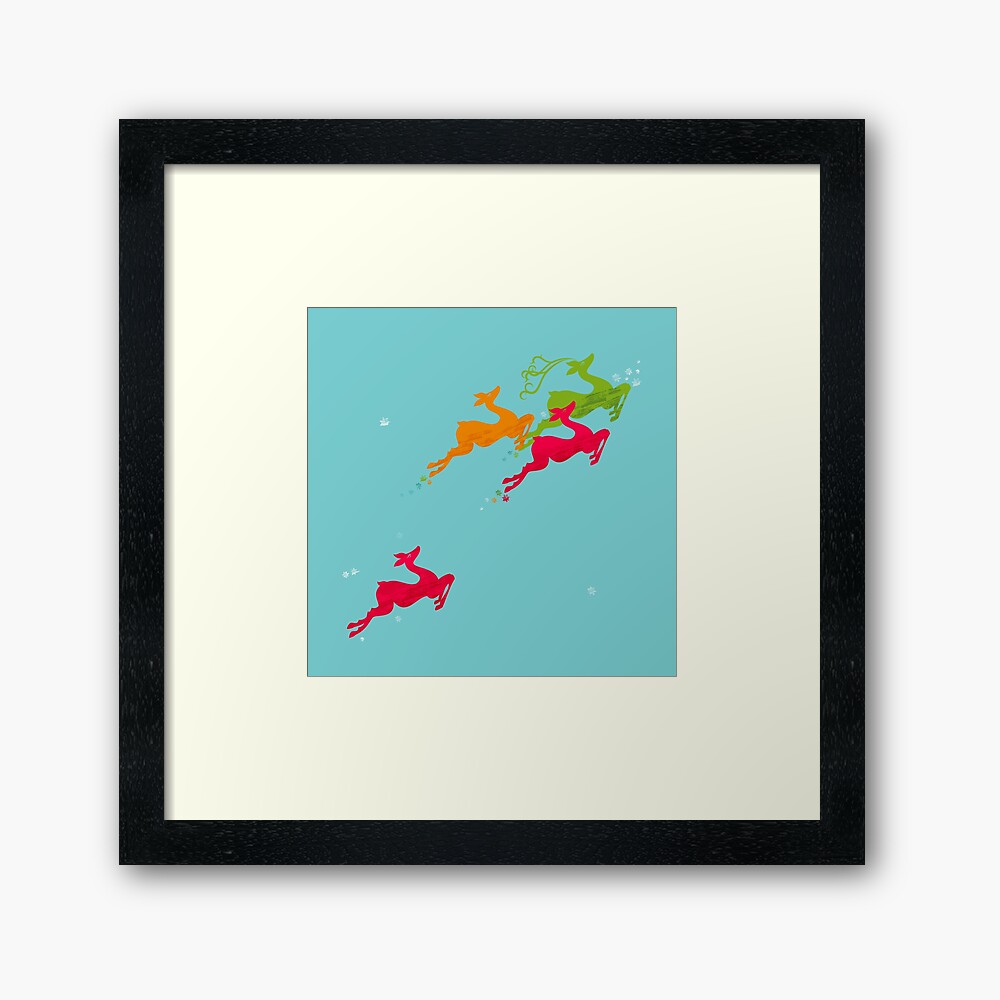 Winer Deer Framed Art Print