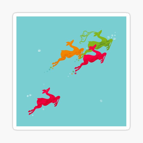 Winer Deer Sticker
