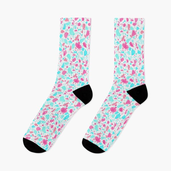 Item preview, Bright Pink and Blue Terrazzo Pattern designed and sold by Bumblefuzzies.