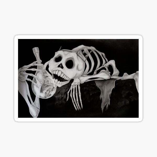 Skeleton - The last unicorn Sticker