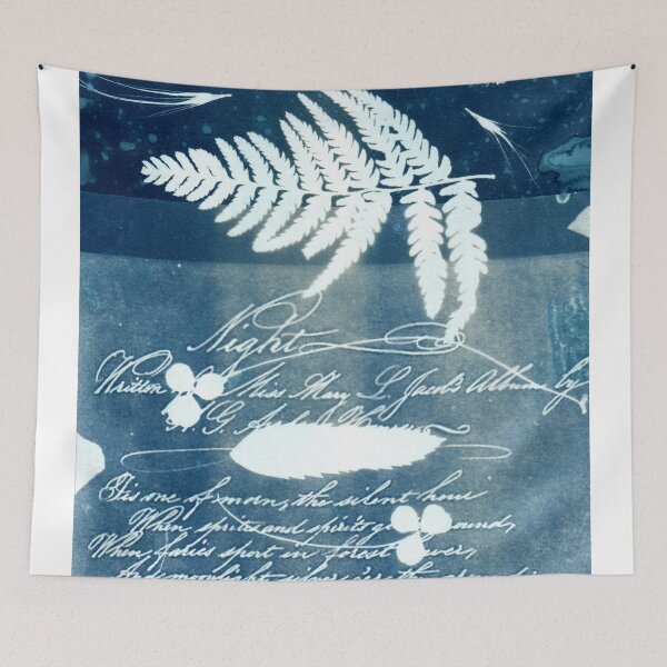 Item preview, Botanical blue floral Cyanotype print 40 designed and sold by KasparekFineArt.