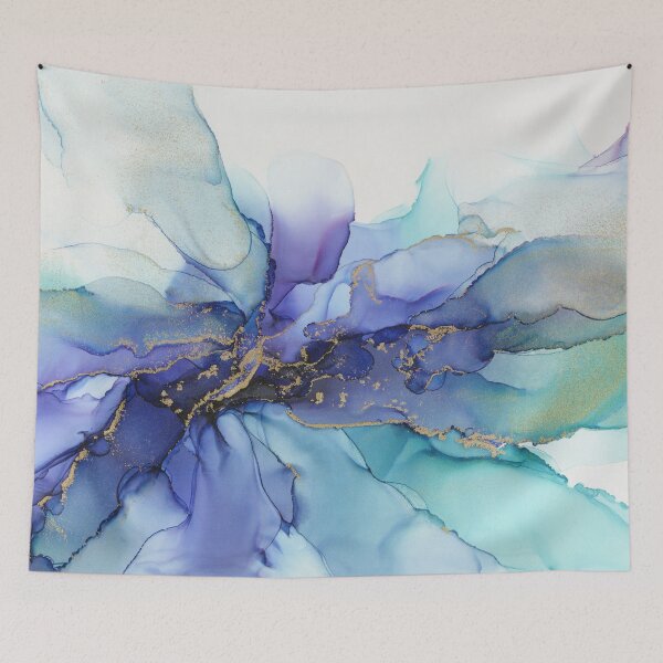Item preview, Electric Wave Violet Turquoise Ink - Part 4 designed and sold by Olga Shvartsur.