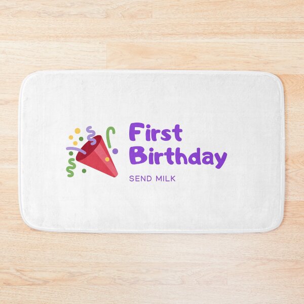Item preview, First Birthday Send Milk, One Year Old Birthday Gift designed and sold by designwaves.