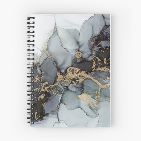Item preview, Stormy Black Gold Marble Ink Abstract painting designed and sold by Olga Shvartsur.