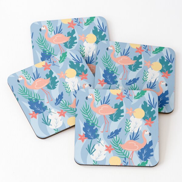 Item preview, Summer Flamingos designed and sold by latheandquill.