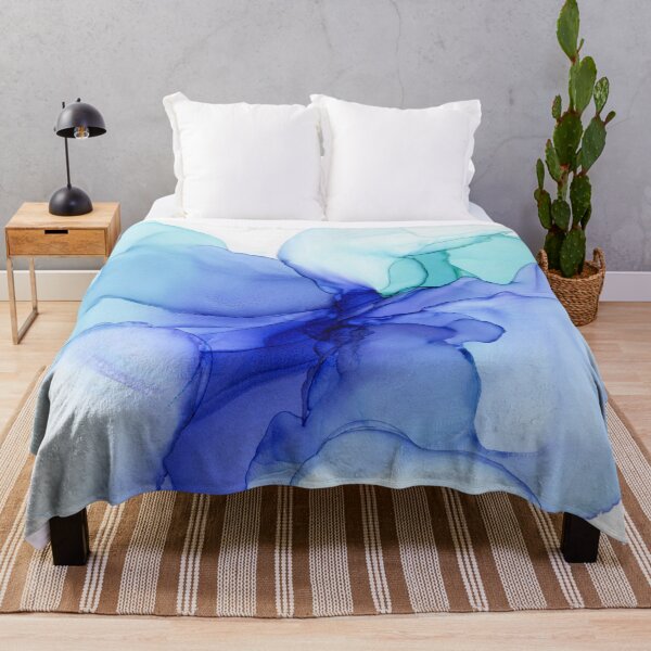 Item preview, Blue Abstract Floral Ink designed and sold by Olga Shvartsur.