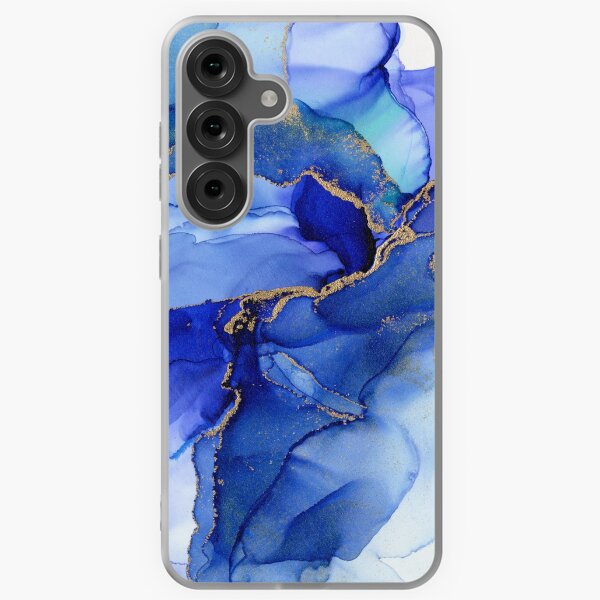 Item preview, Abstract Iris Blue Floral Ink designed and sold by Olga Shvartsur.