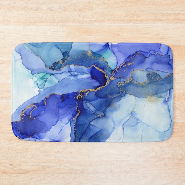 Item preview, Abstract Iris Blue Floral Ink designed and sold by Olga Shvartsur.