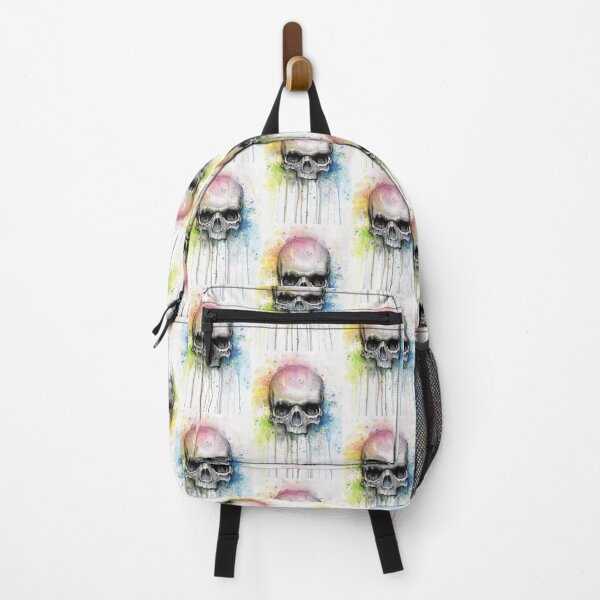 Item preview, Watercolor Skull Rainbow Colorful Painting designed and sold by Olga Shvartsur.
